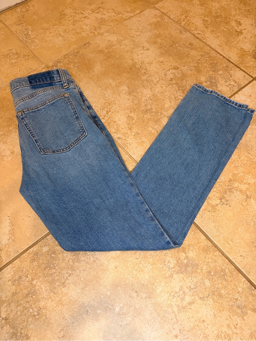 Abercrombie & Fitch Straight-Leg Medium Blue Jeans
